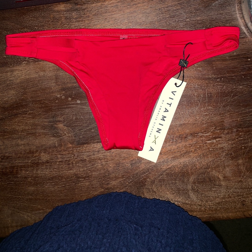 bright red Vitamin A bikini bottoms❤️